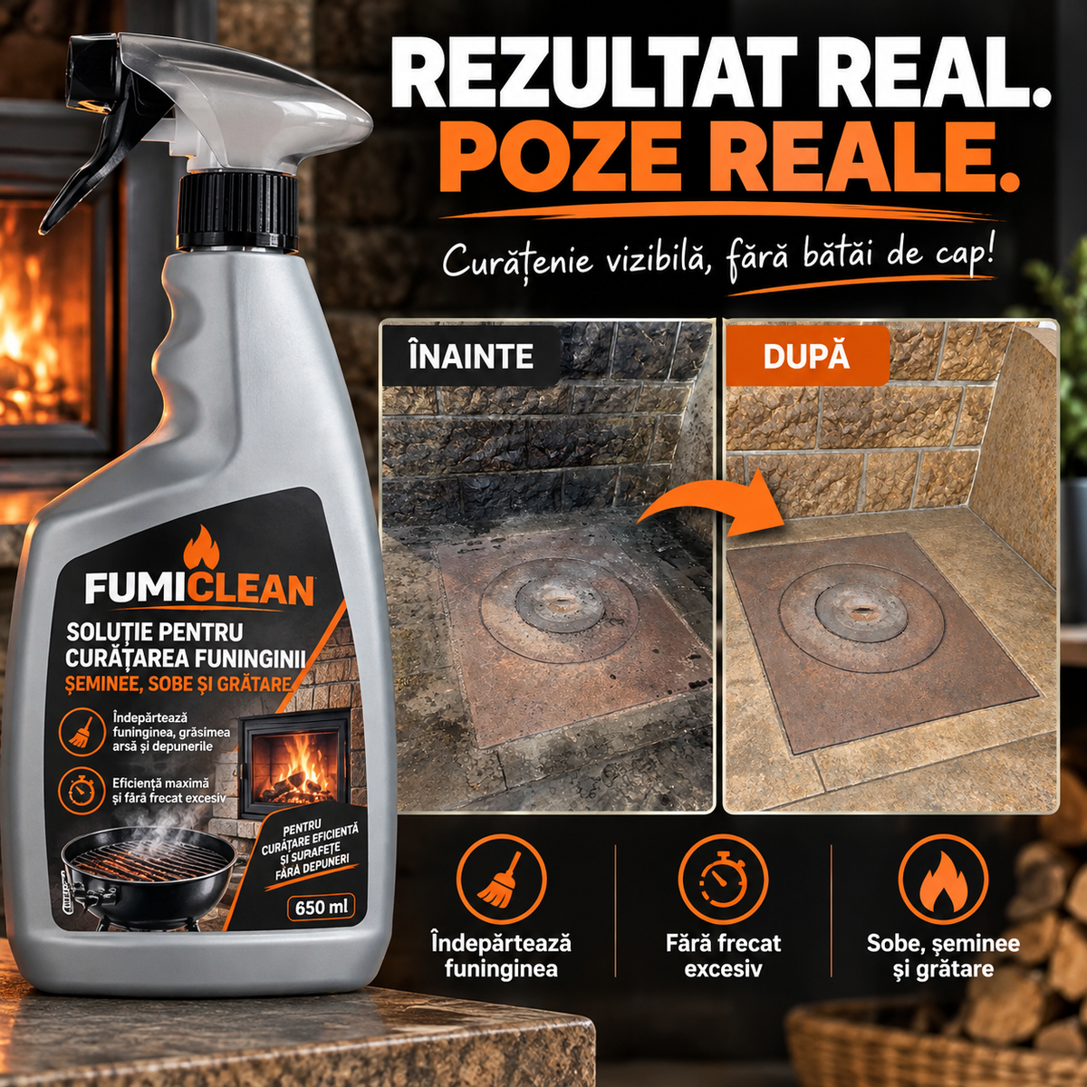 FumiClean - Spumă activă pentru grătar și sobă