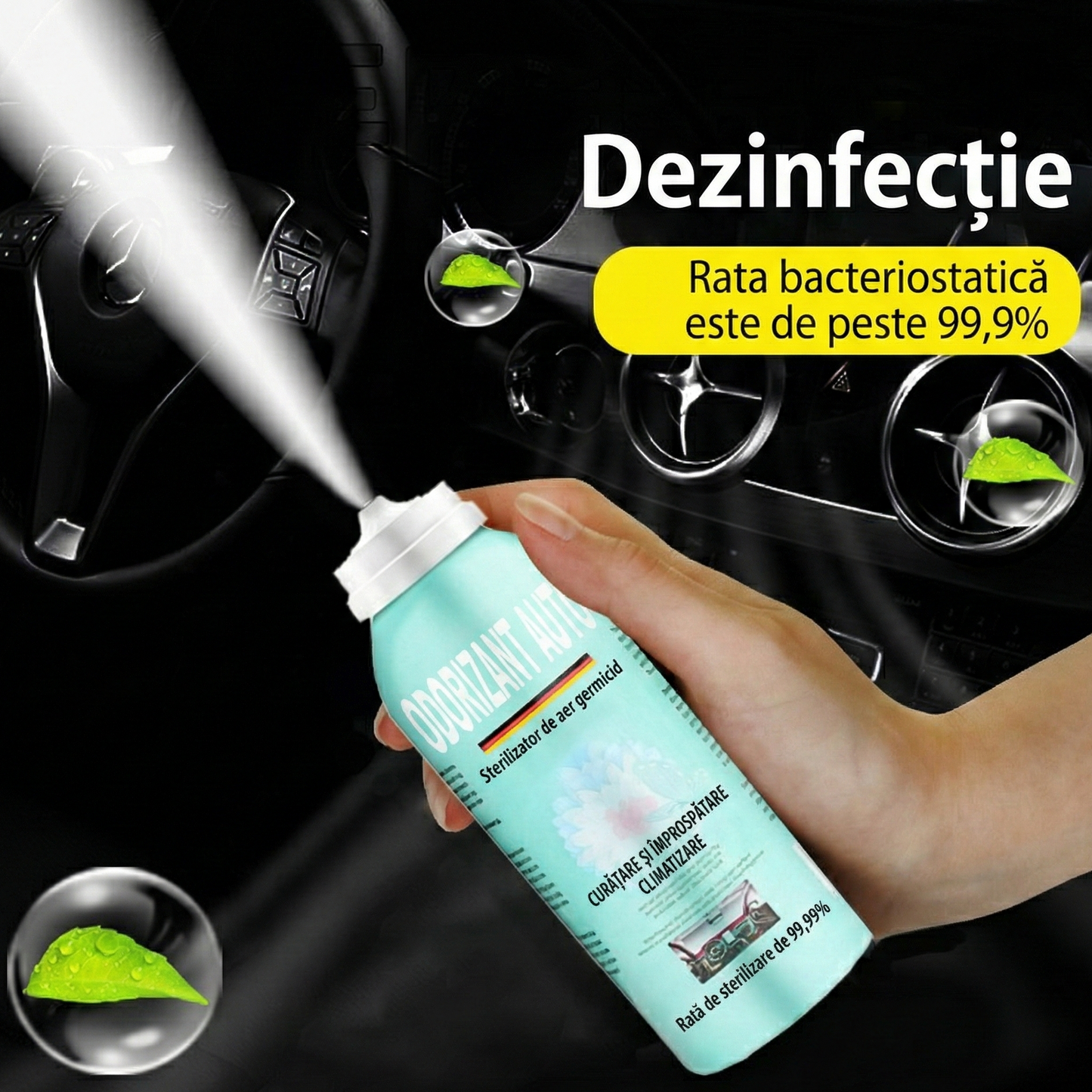 Spray pentru curatarea ventilatiei masinii