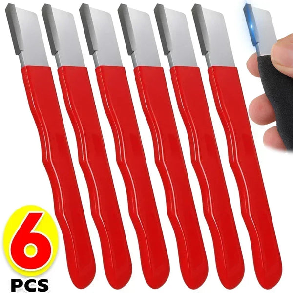 Ascutitor portabil cu tungsten 12 cm din setul de 6 bucati, corp argintiu