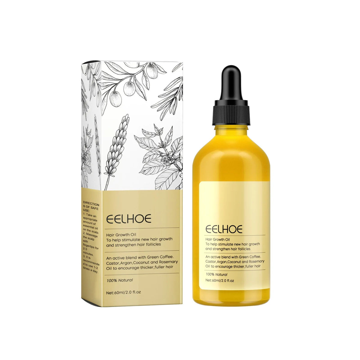 Ulei de crestere a parului 100% natural Ofertivo